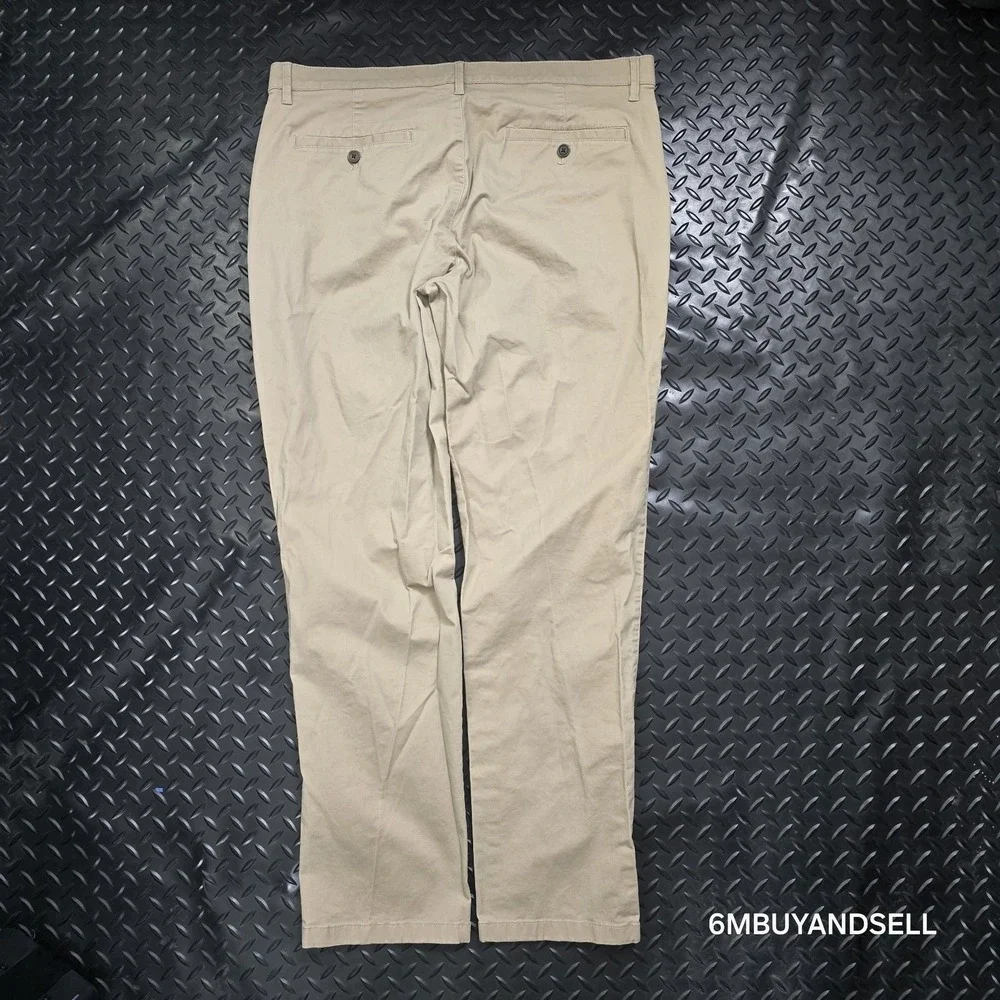 English Laundry Mens Khaki‎ Chino Pants 36x32 Tan Stretch Flat Front 1366228